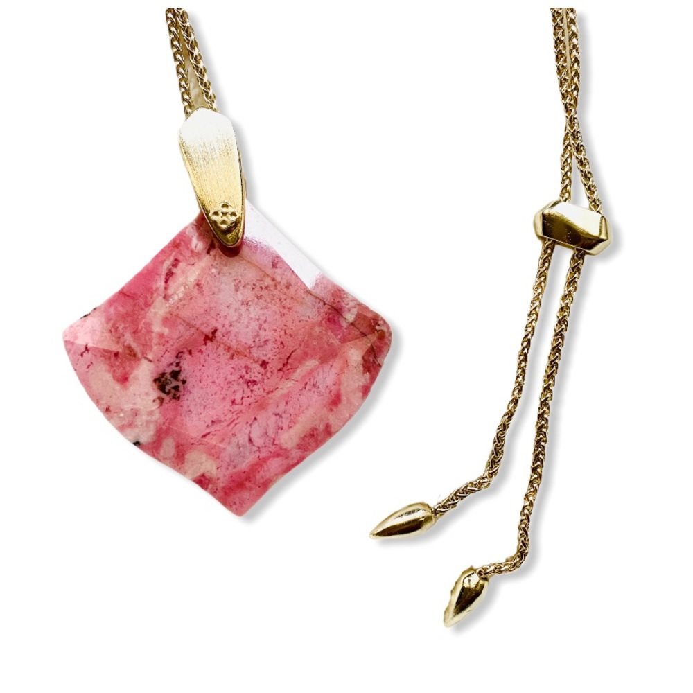 Kendra Scott Aislinn 14k GP pink Rhondonite